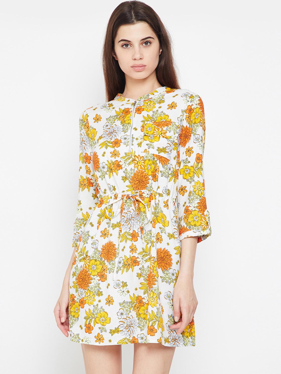 pocket patch drawstring a-line dress - 16332850 -  Zoom Image - 0