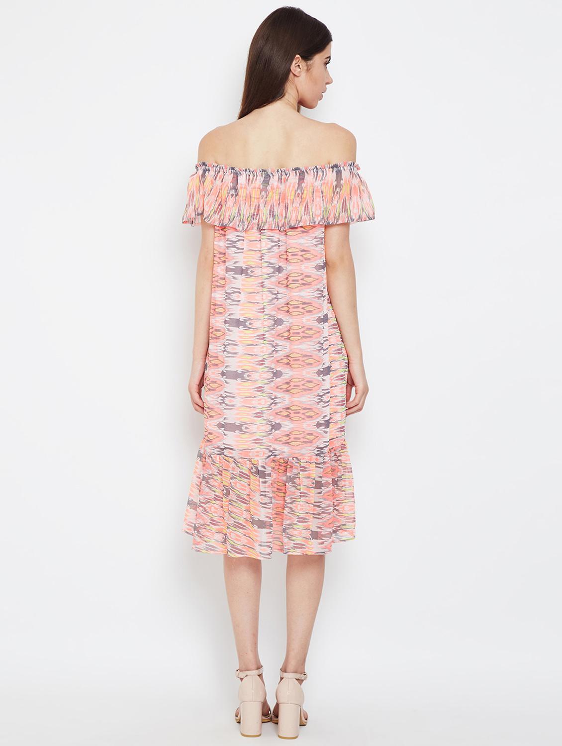 ruffle detail a-line dress - 16332856 - Standard Image - 2