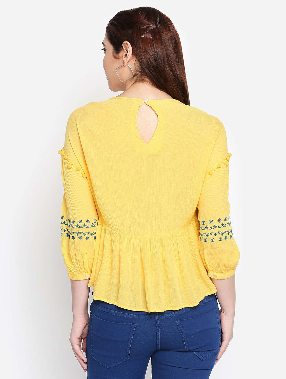 women's a line round neck top - 16333073 -  Standard Image - 2