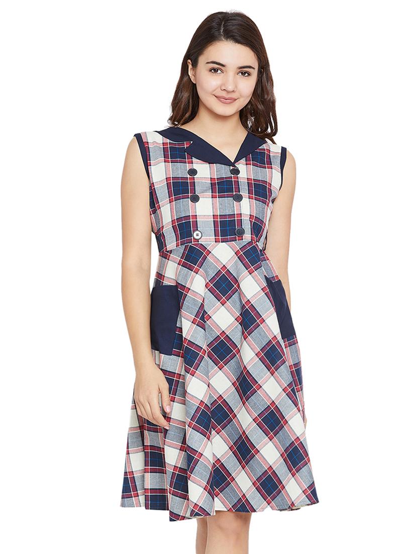 women's fit & flare abstract dress - 16333771 -  Zoom Image - 0