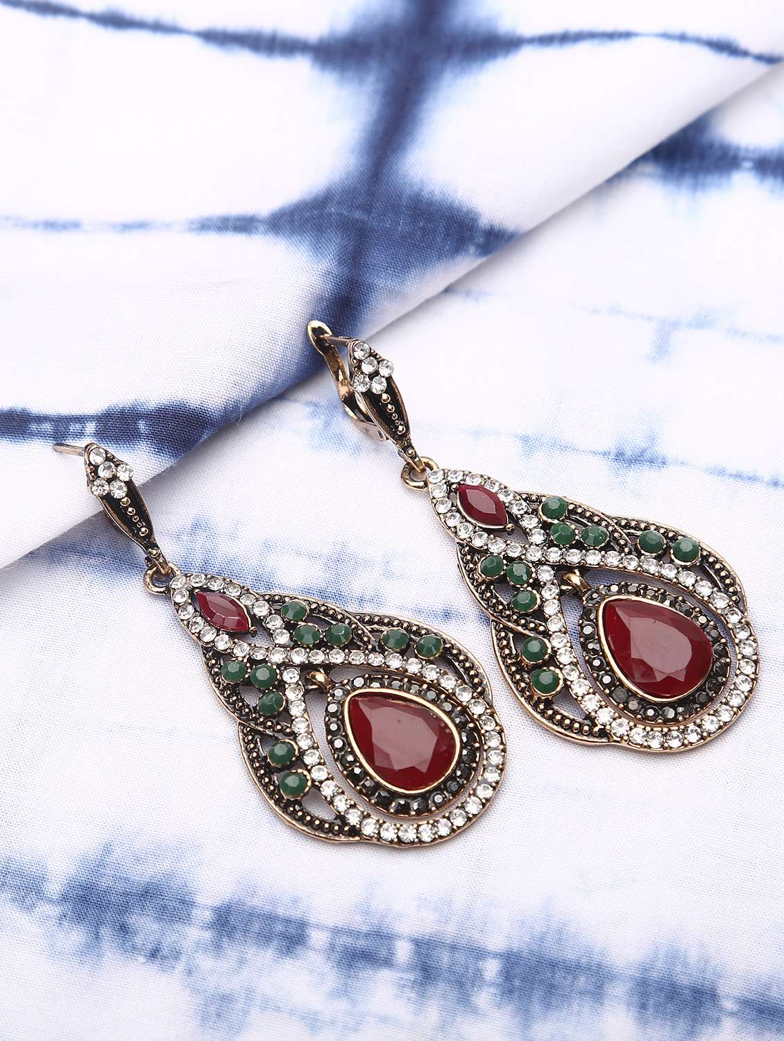 maroon  drop earring