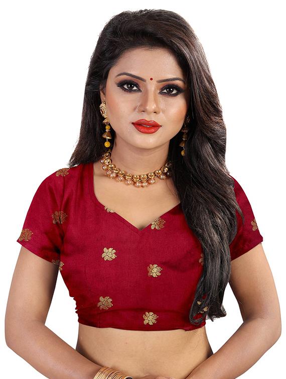 paisley printed saree with blouse - 16334490 - Standard Image - 2