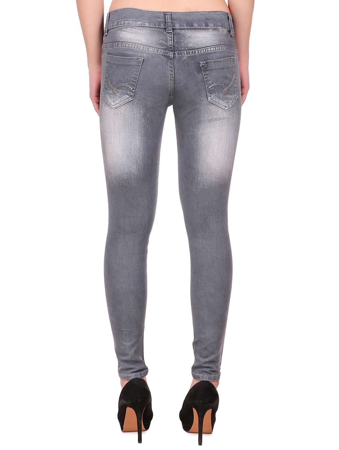 low rise stone washed jeans - 16336416 - Standard Image - 2