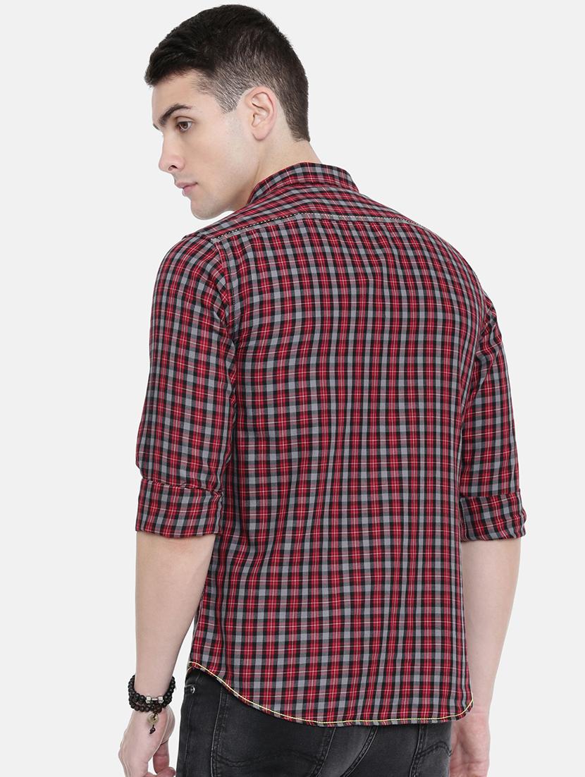 red checkered casual shirt - 16337768 - Standard Image - 2