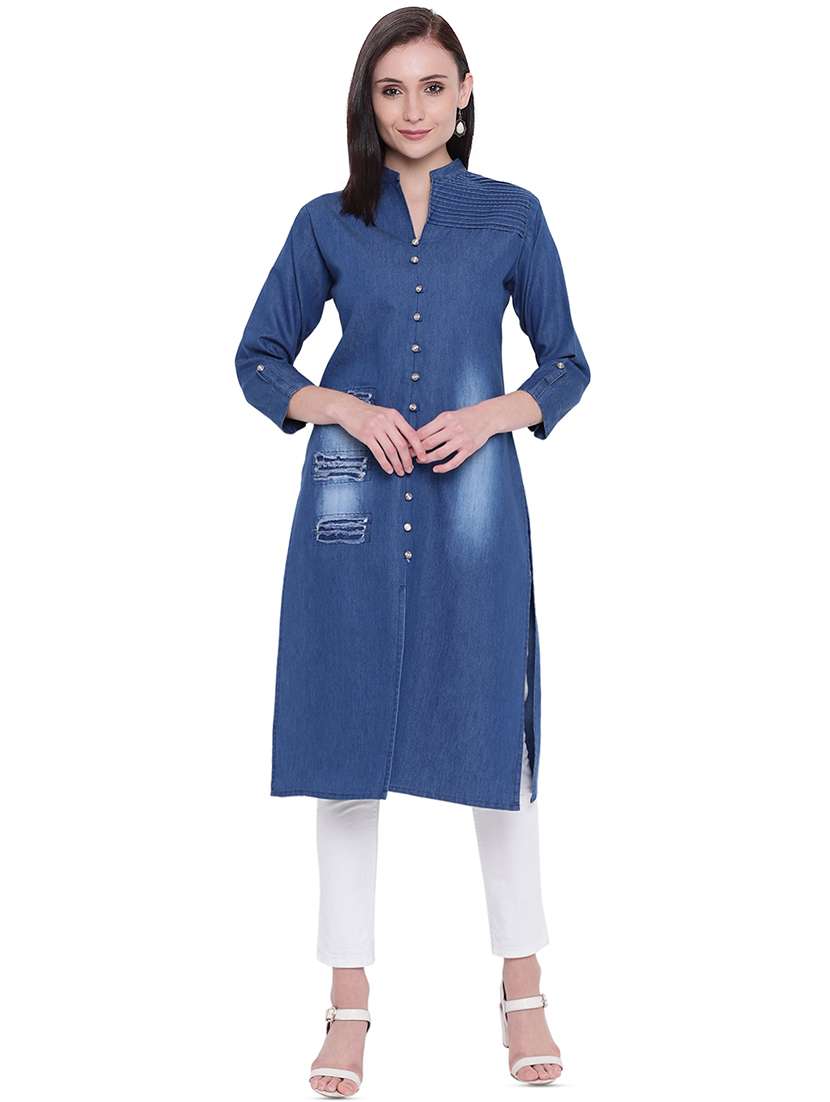 pintucks straight kurta