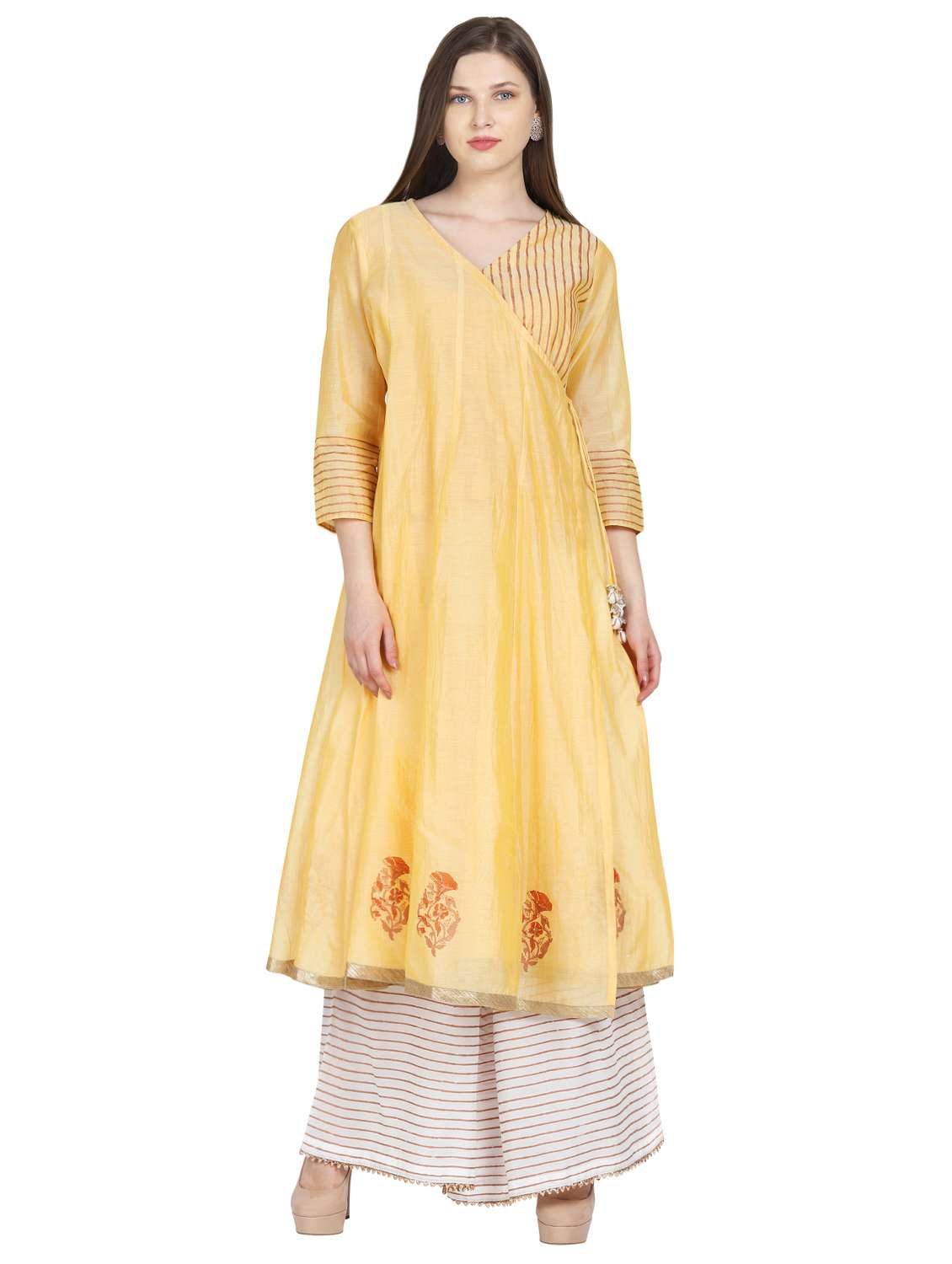 angrakha kurta palazzo set