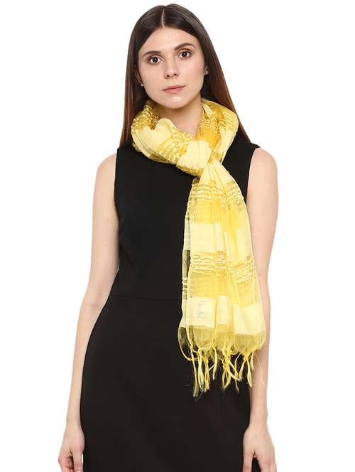 yellow viscose stole - 16341209 -  Standard Image - 0