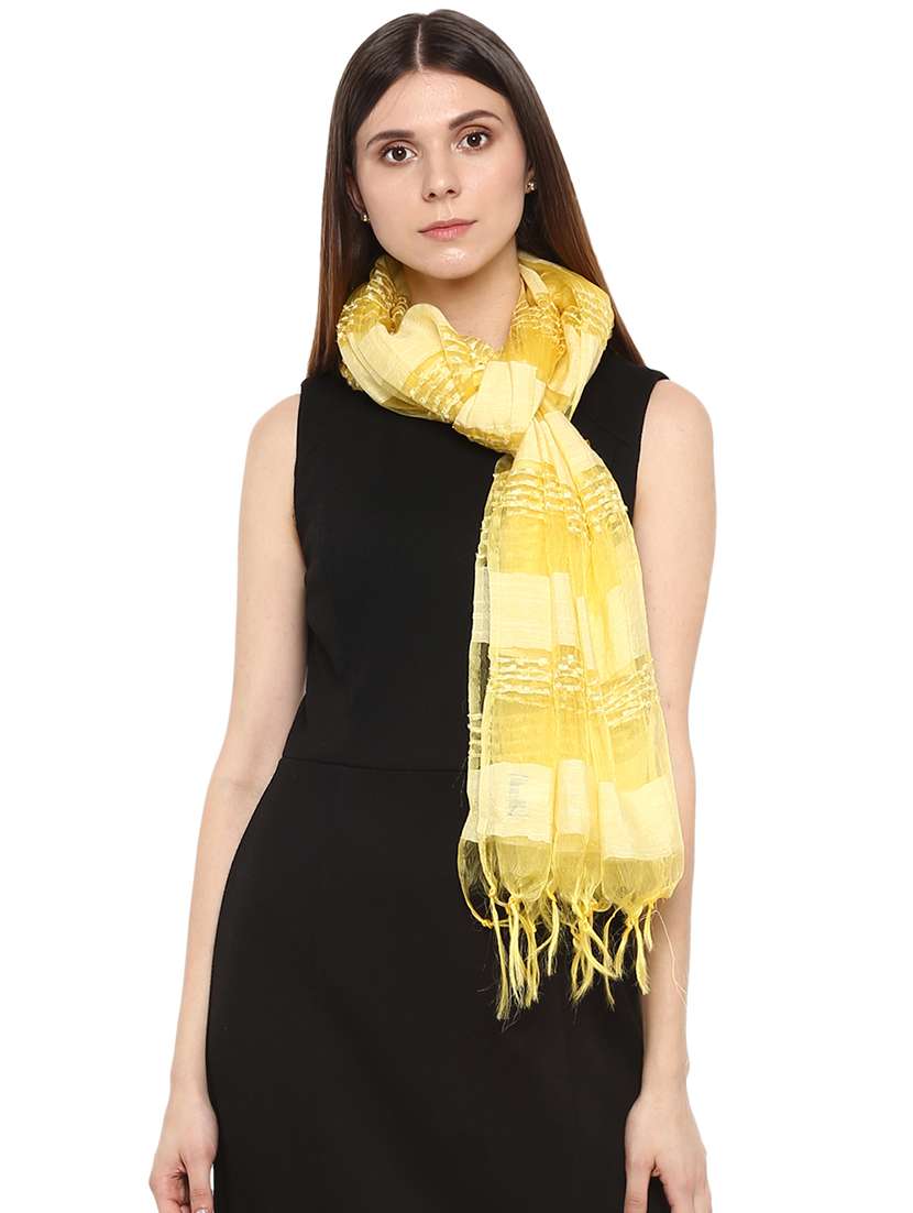 yellow viscose stole