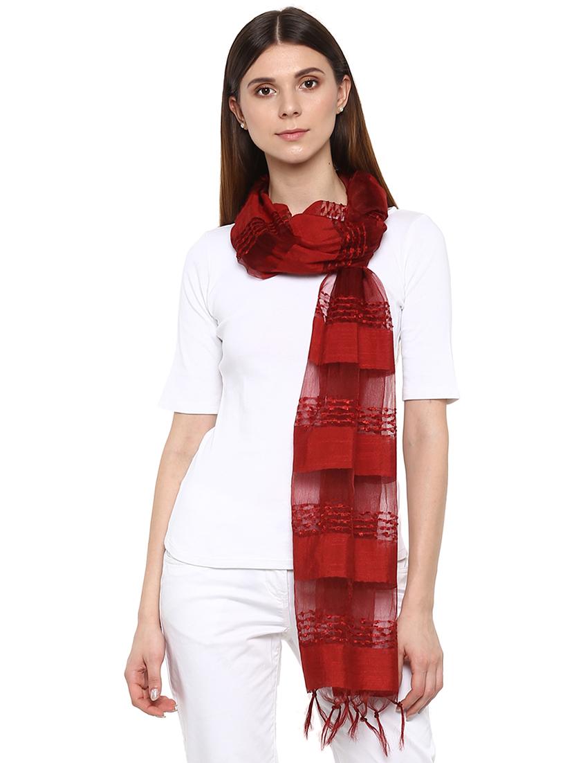 red viscose stole - 16341286 - Zoom Image - 0