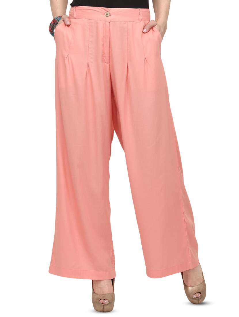 pocket detail pleated palazzo 