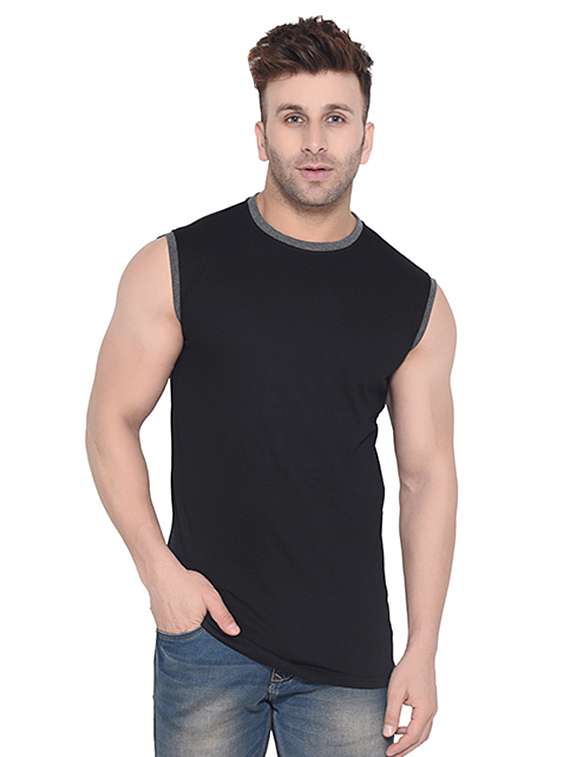 black solid t-shirt