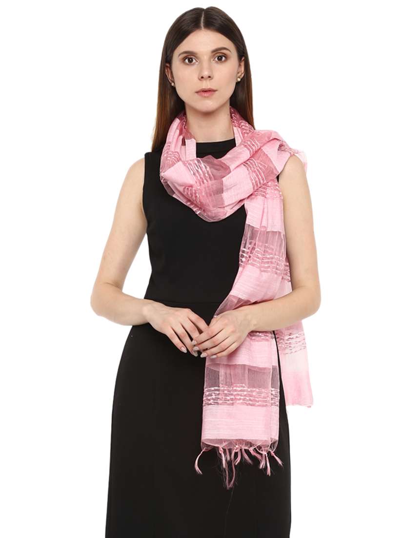 pink viscose stole