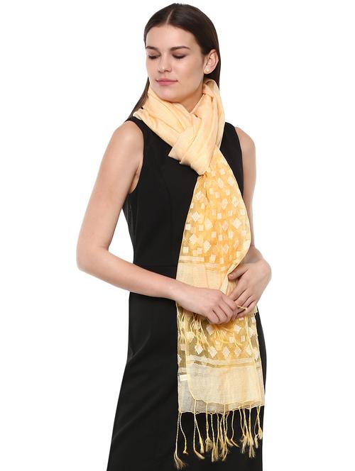 yellow viscose stole - 16342306 - Standard Image - 0