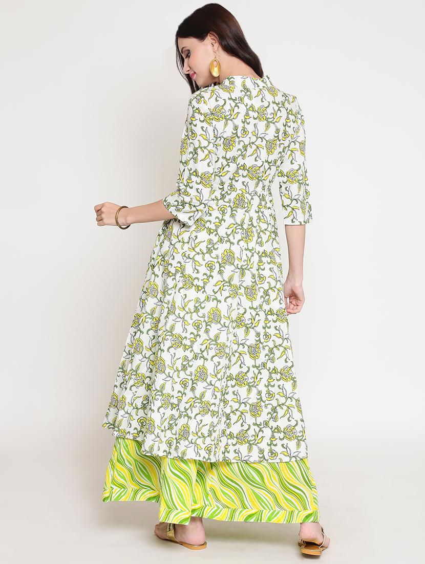 floral kurta skirt set - 16342764 - Standard Image - 2
