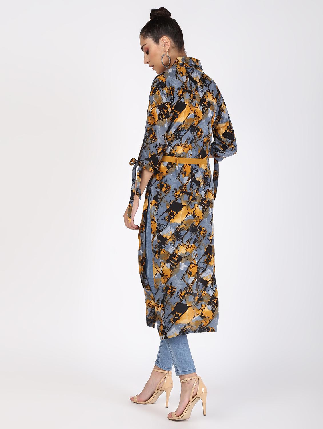 abstract printed long shrug - 16343103 - Standard Image - 2