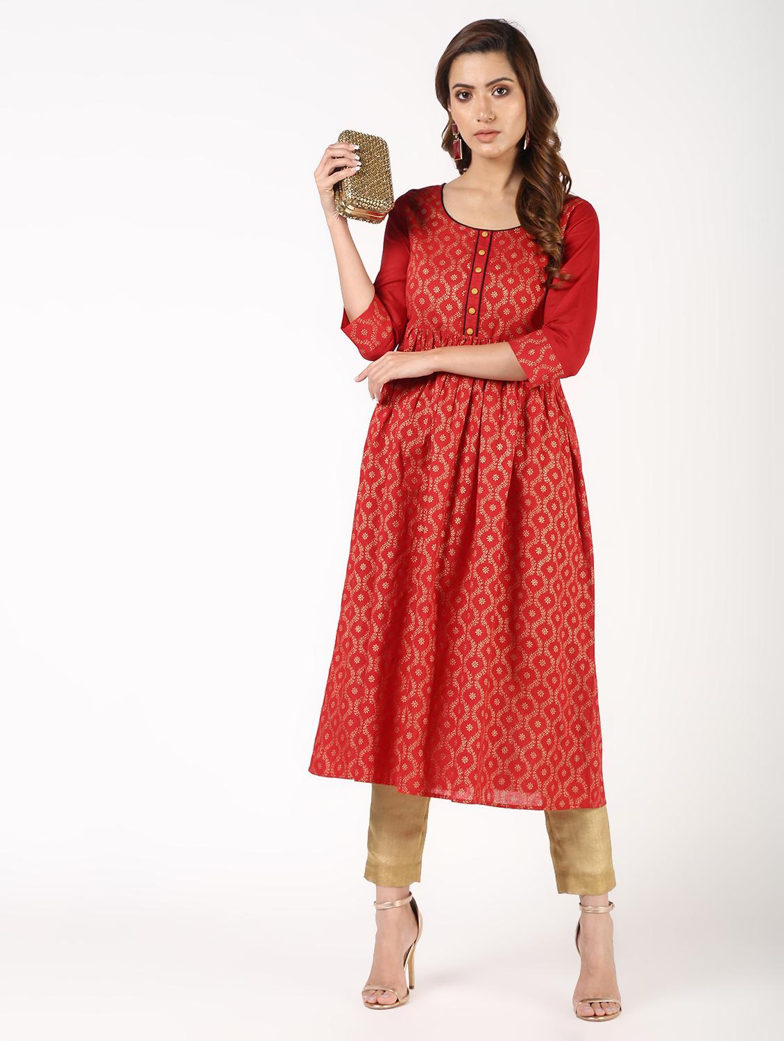 women's flared kurta - 16343583 -  Zoom Image - 0