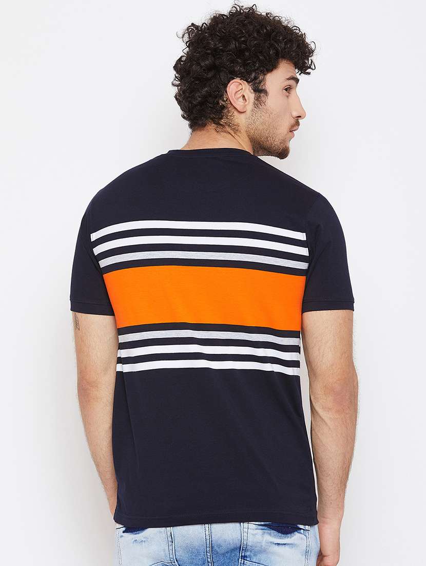 navy blue striped t-shirt - 16345162 -  Standard Image - 2