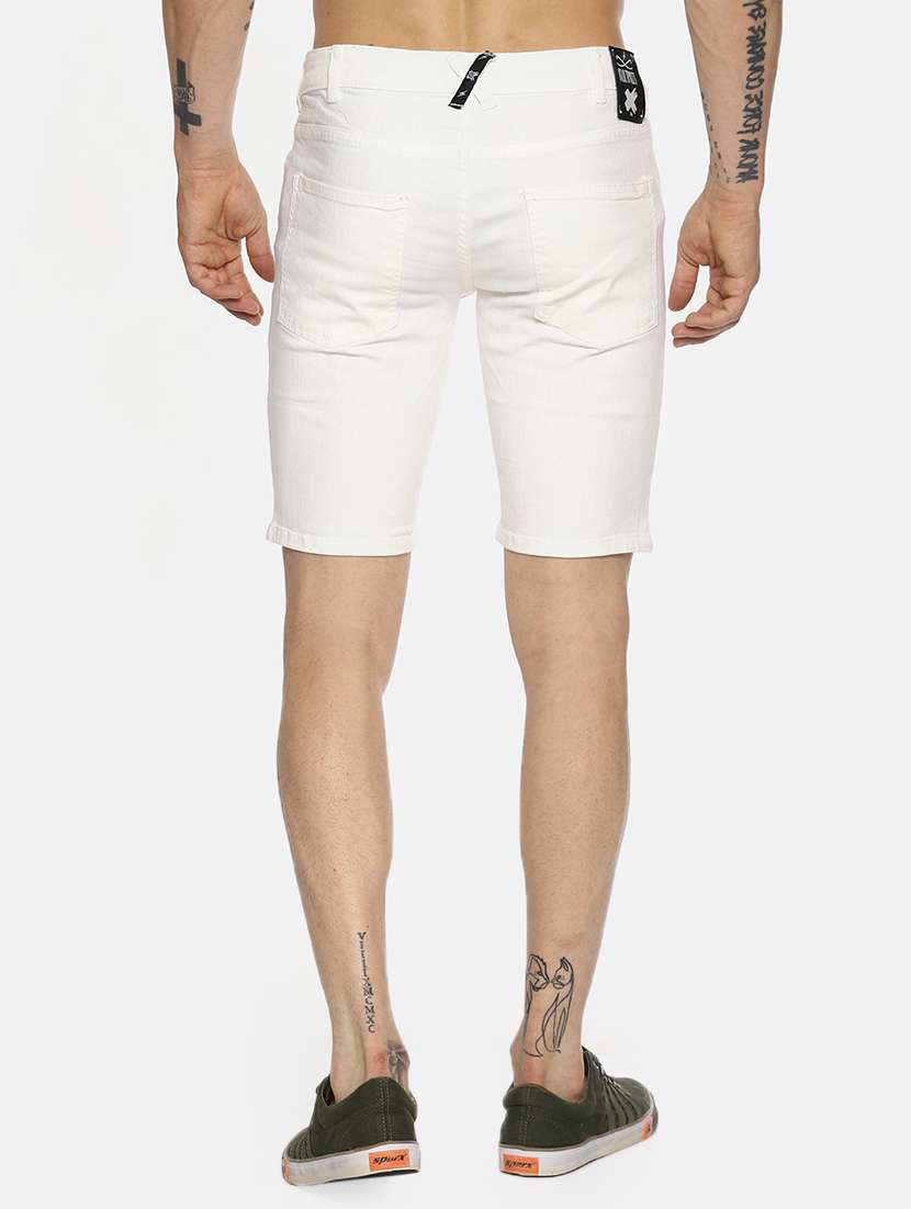 white camouflage patched shorts - 16345294 - Standard Image - 2