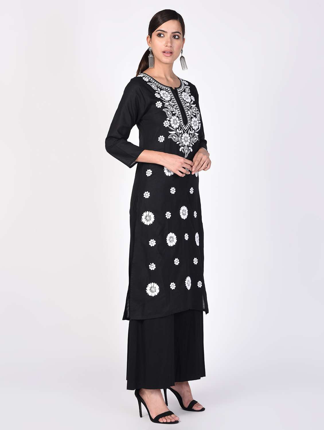 chikankari straight kurta - 16347068 - Standard Image - 2