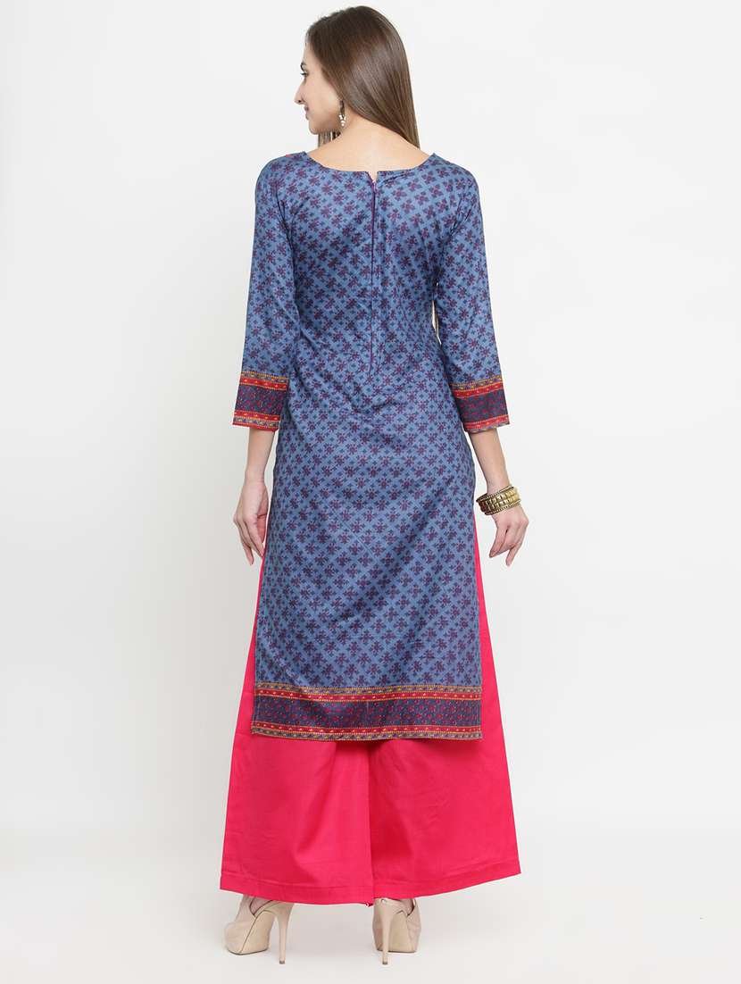  printed kurta palazzo set - 16349703 -  Standard Image - 2