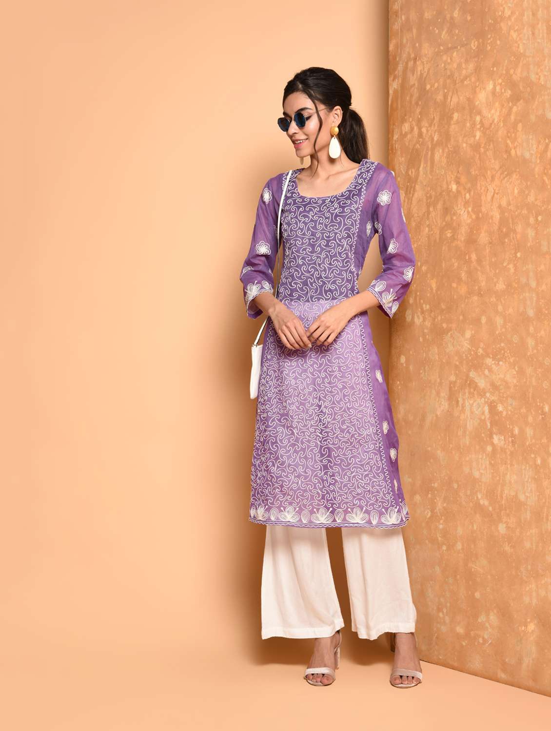 embroidered a-line kurta