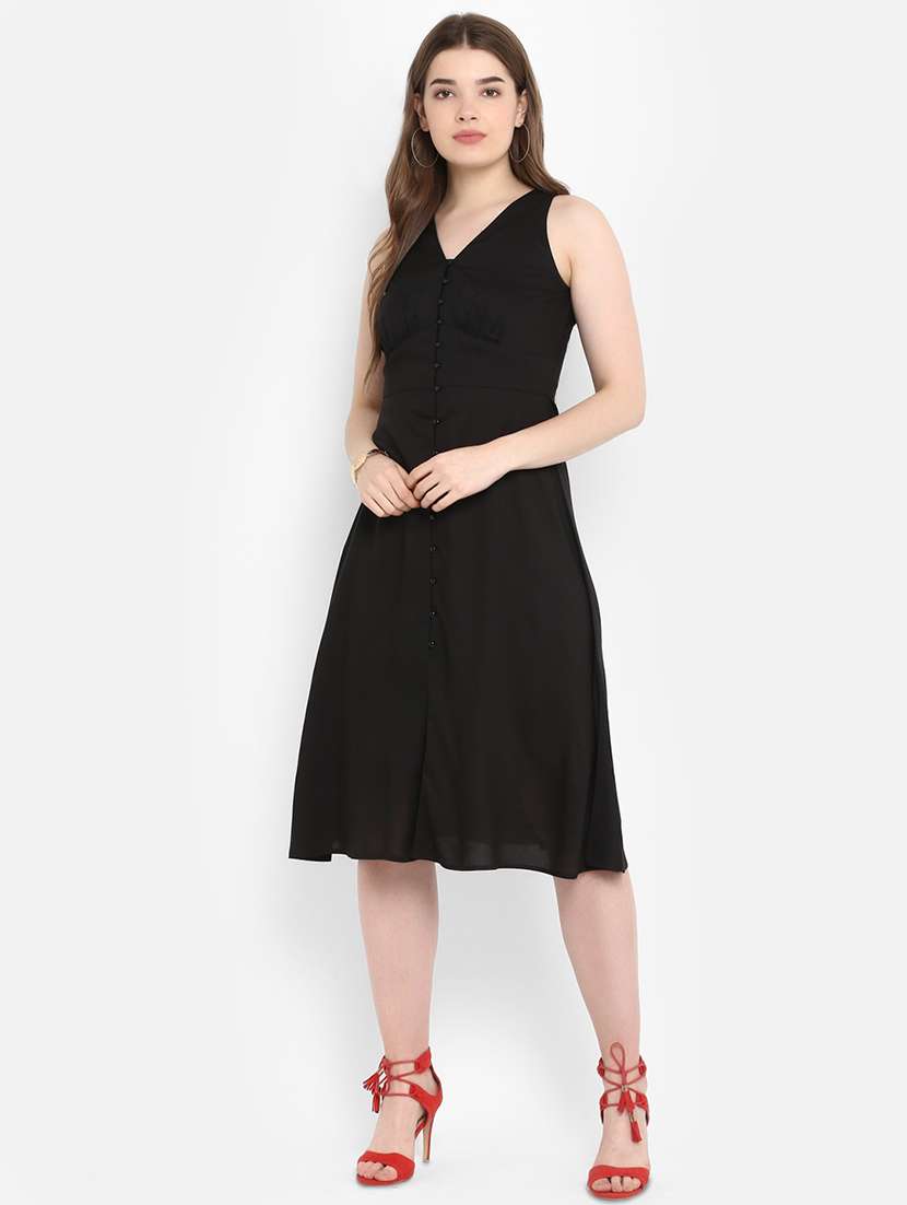 button up a-line dress 