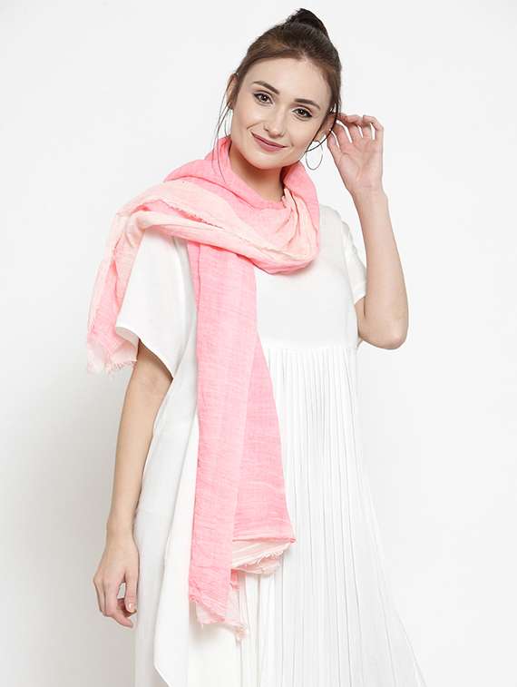 pink cotton stole