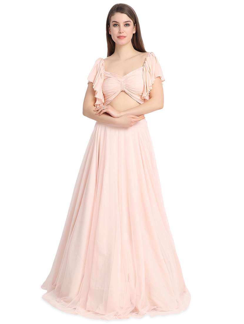 ruffle a-line lehenga