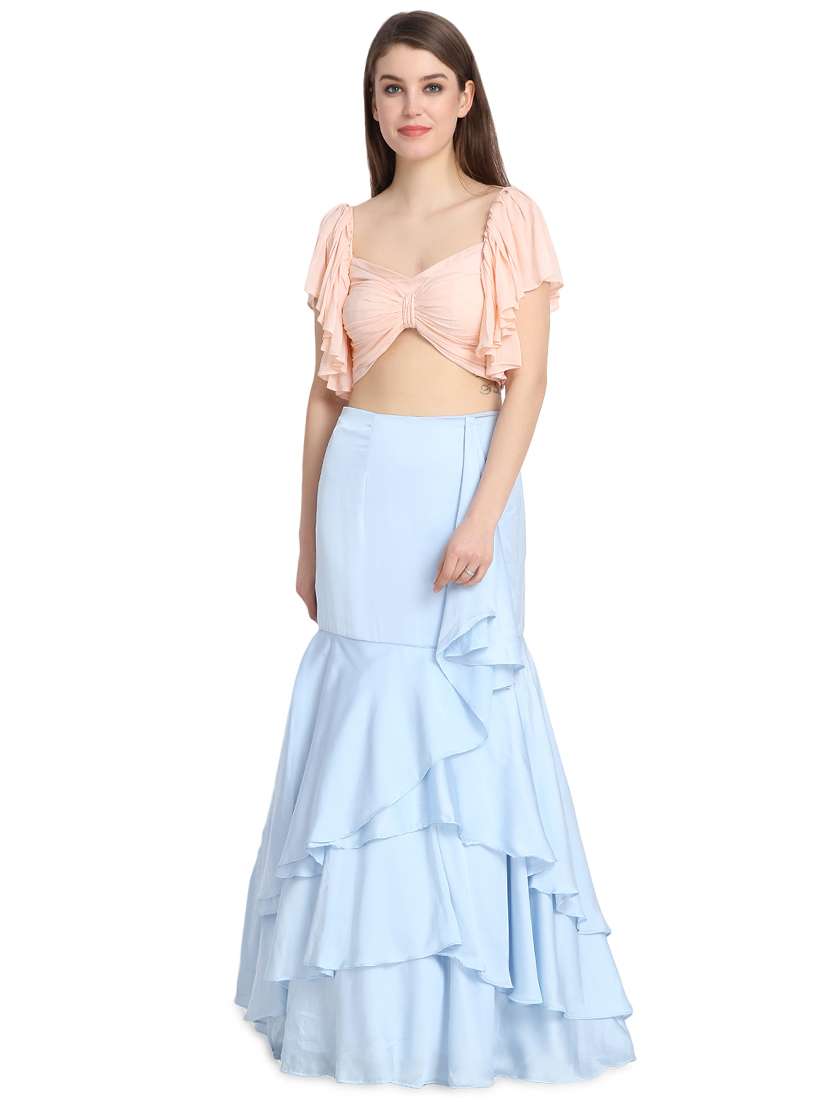 ruffle  a-line lehenga