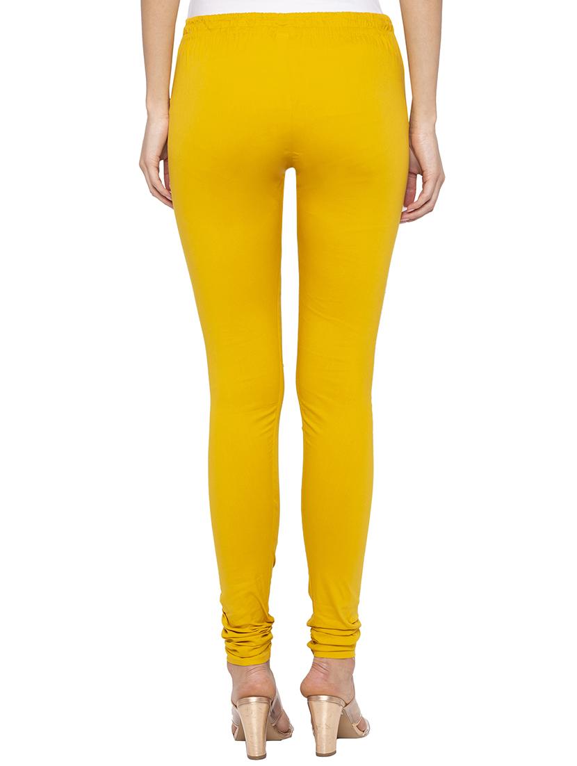 yellow cotton churidar churidars & leggings - 16360312 - Standard Image - 2