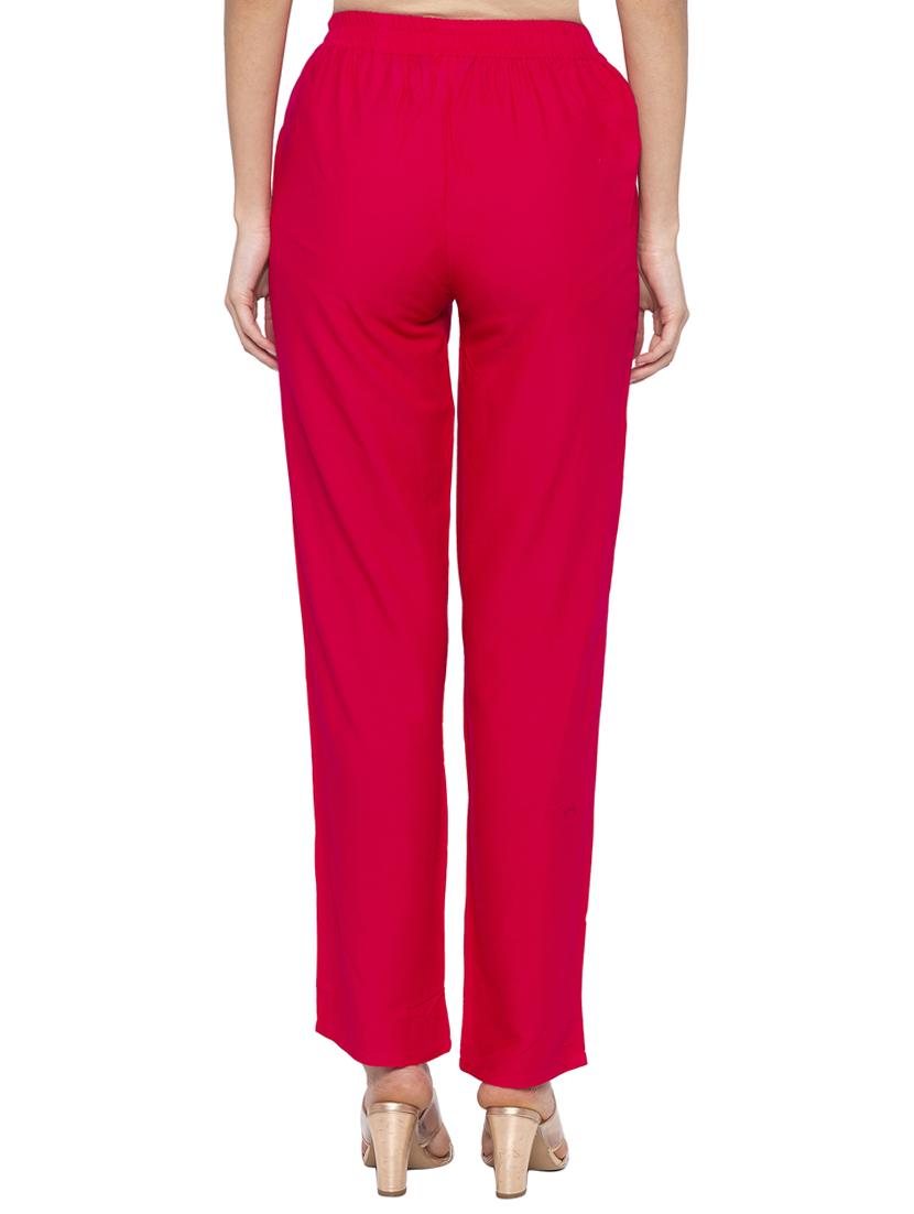 elastic waist high rise trouser - 16360355 - Standard Image - 2