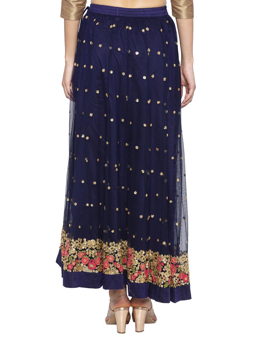 embroidered flared skirt - 16360688 - Standard Image - 2