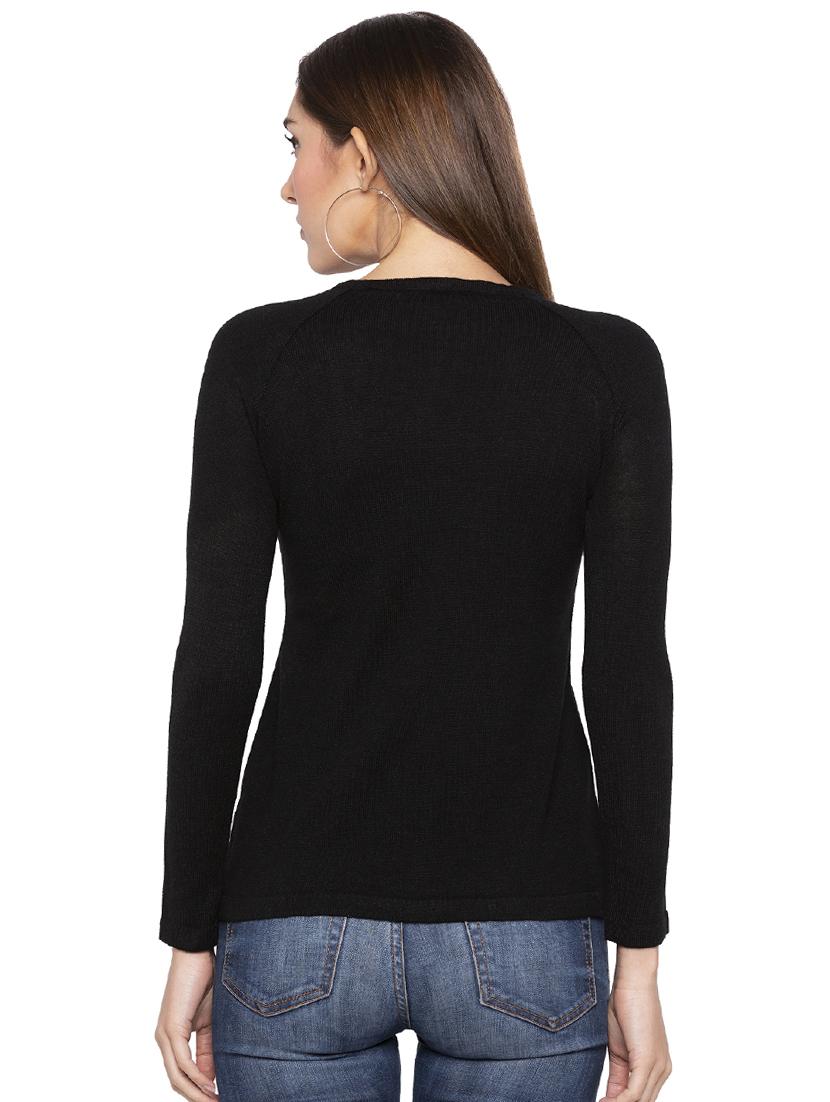 zipper detail long sleeved top - 16360776 - Standard Image - 2