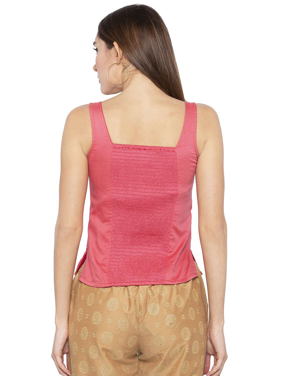 embroidered straight blouse - 16360813 - Standard Image - 2