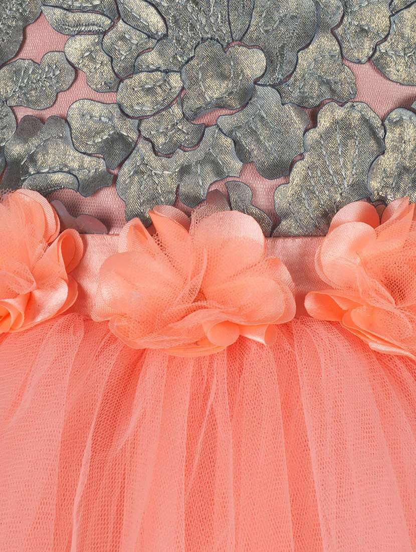 floral patched bow tie frock - 16361066 - Standard Image - 2