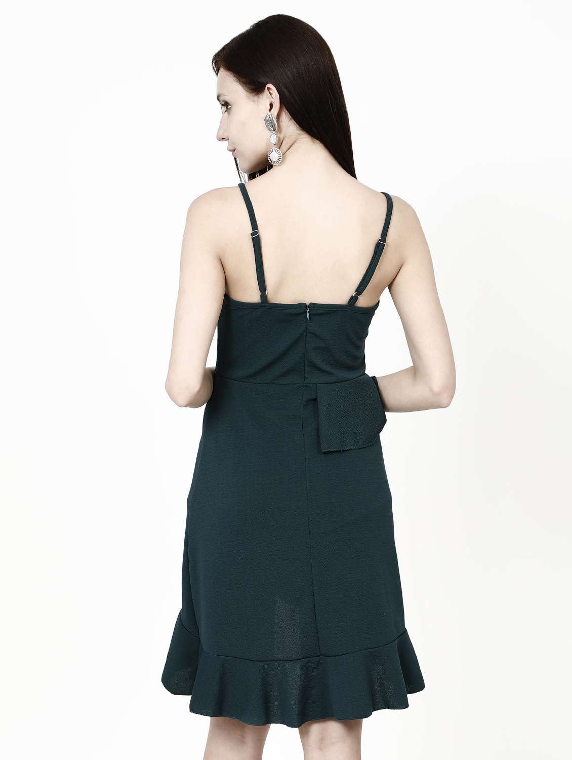 women's ruffle solid dress - 16364308 -  Standard Image - 2