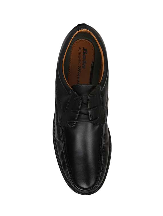 Buy online Bata Black Leather Lace-up Derbys from Formal Shoes for