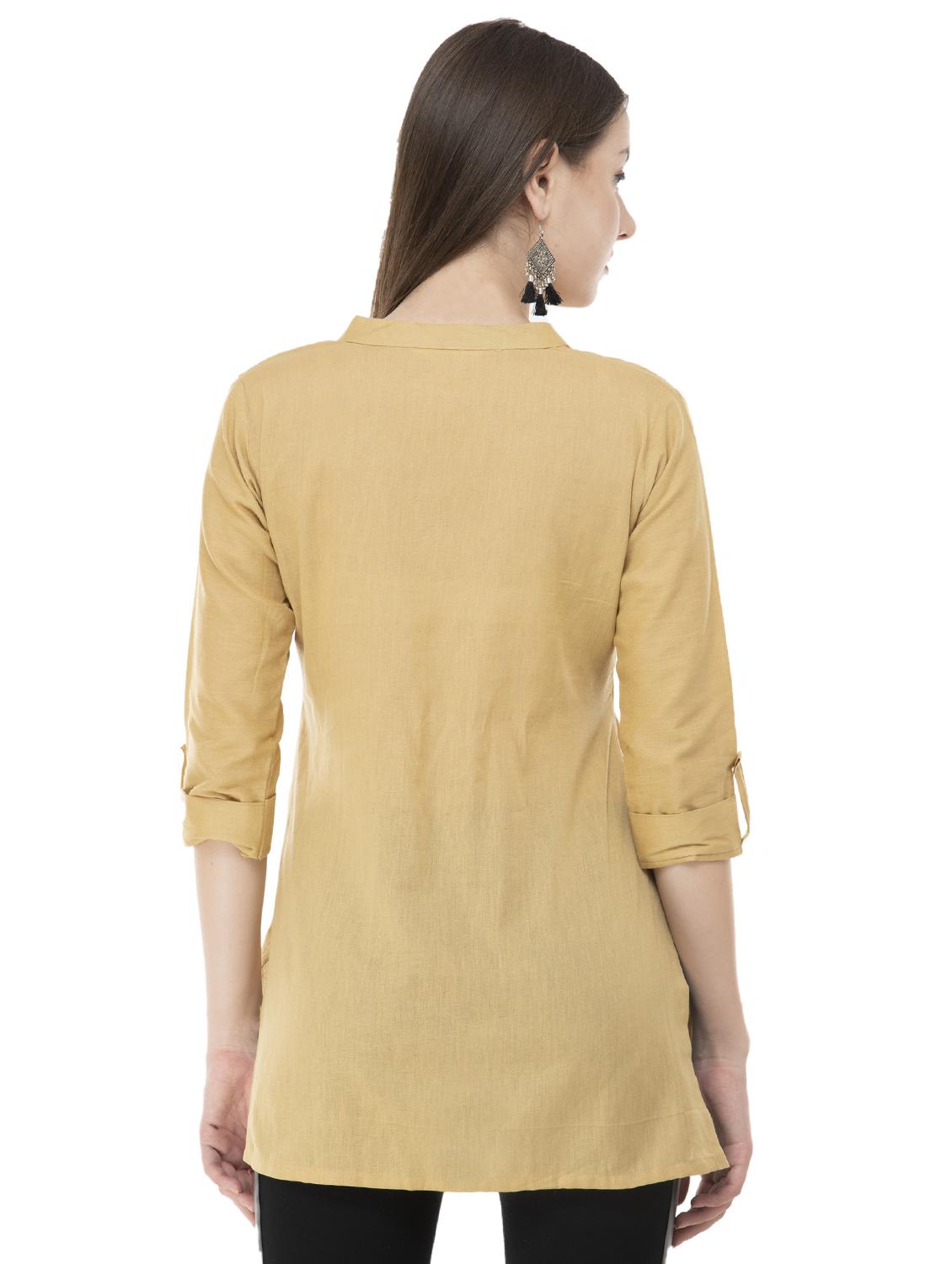 solid straight kurti - 16366673 - Standard Image - 2