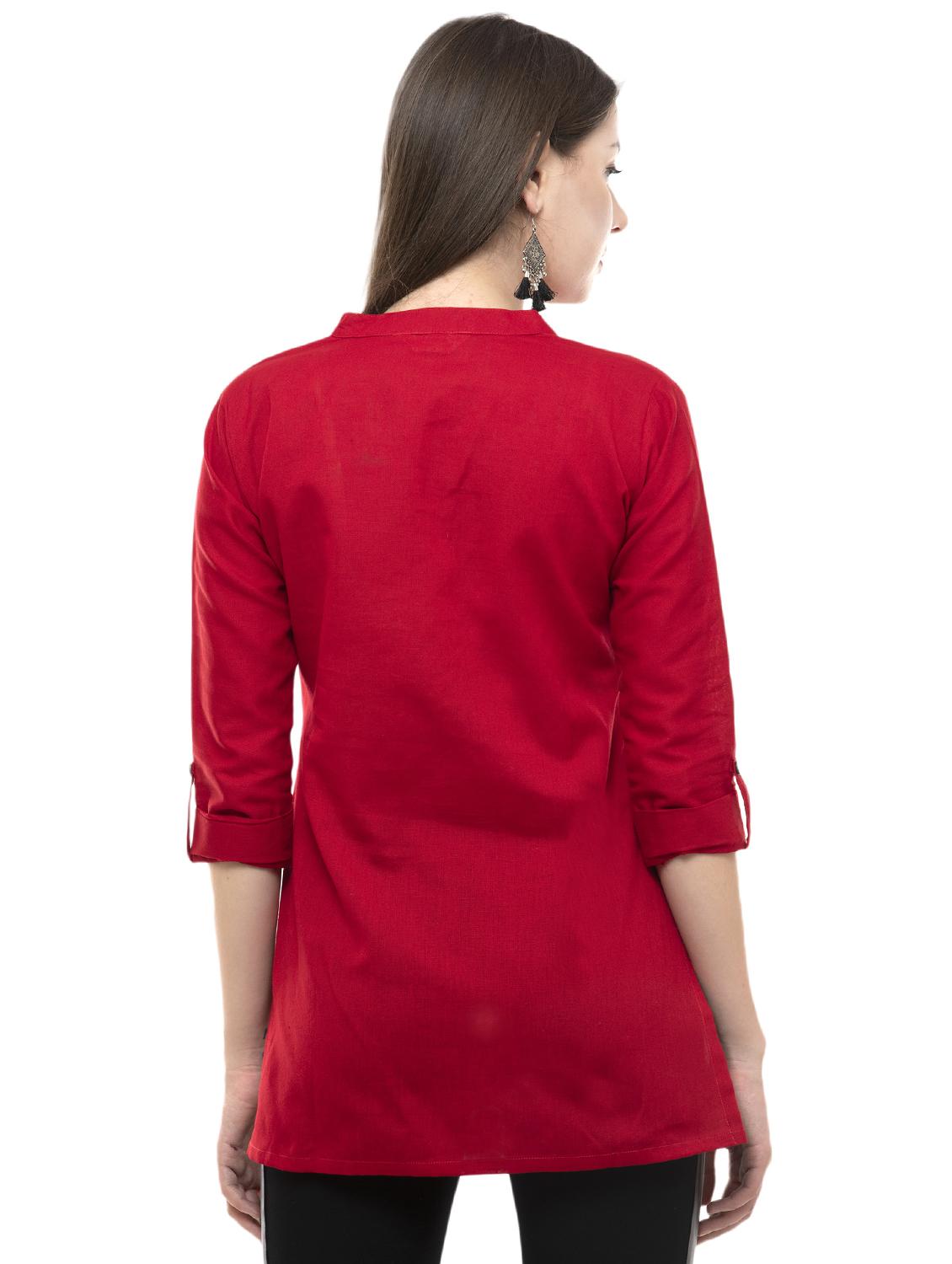 solid straight kurti - 16366675 - Standard Image - 2