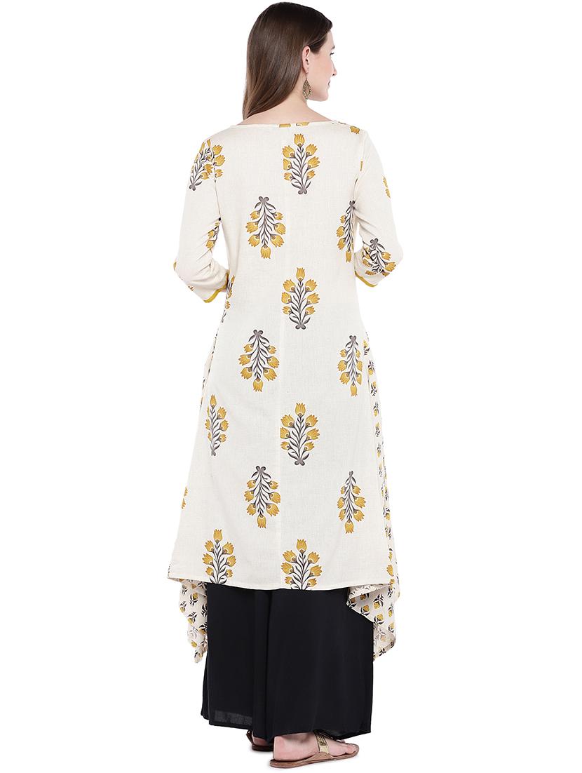 floral asymmetric kurta - 16368233 - Standard Image - 2