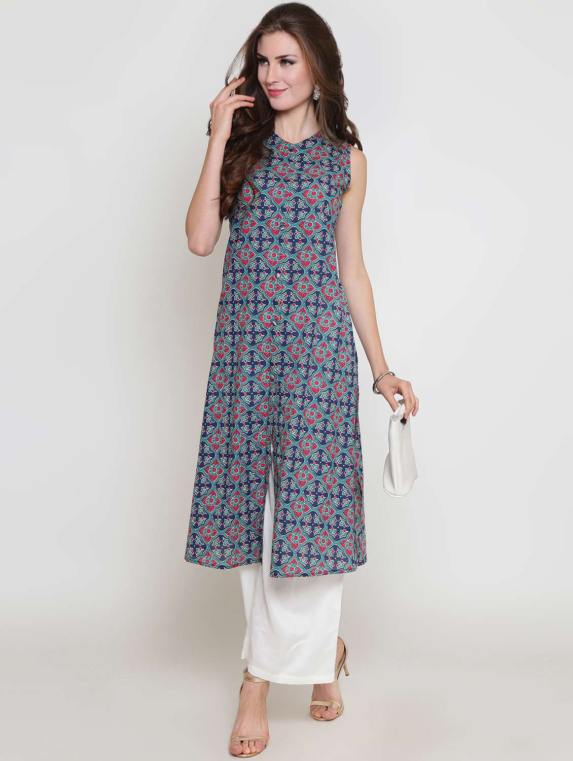 kalamkari printed kurta palazzo set