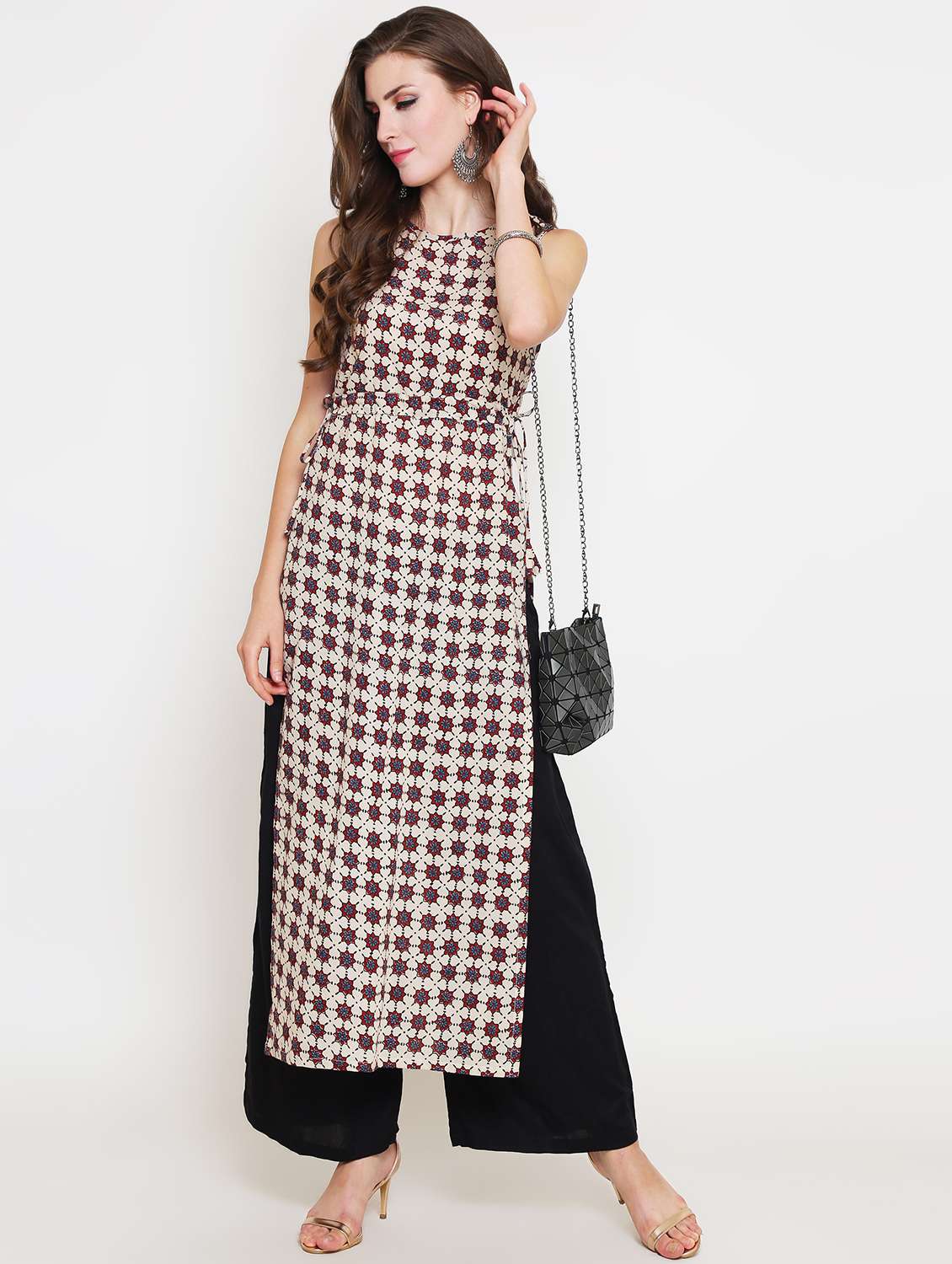 block printed kurta palazzo set