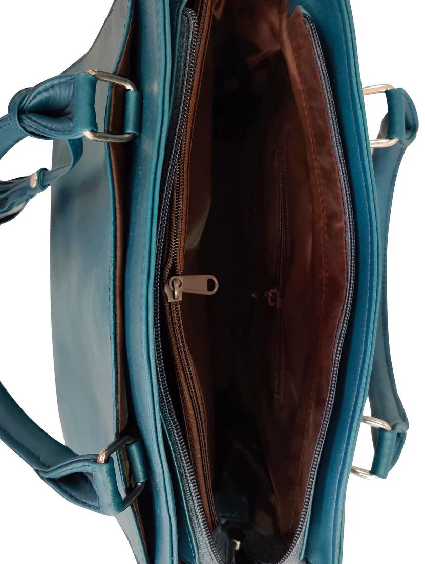 green leatherette (pu) regular handbag - 16370252 - Standard Image - 2