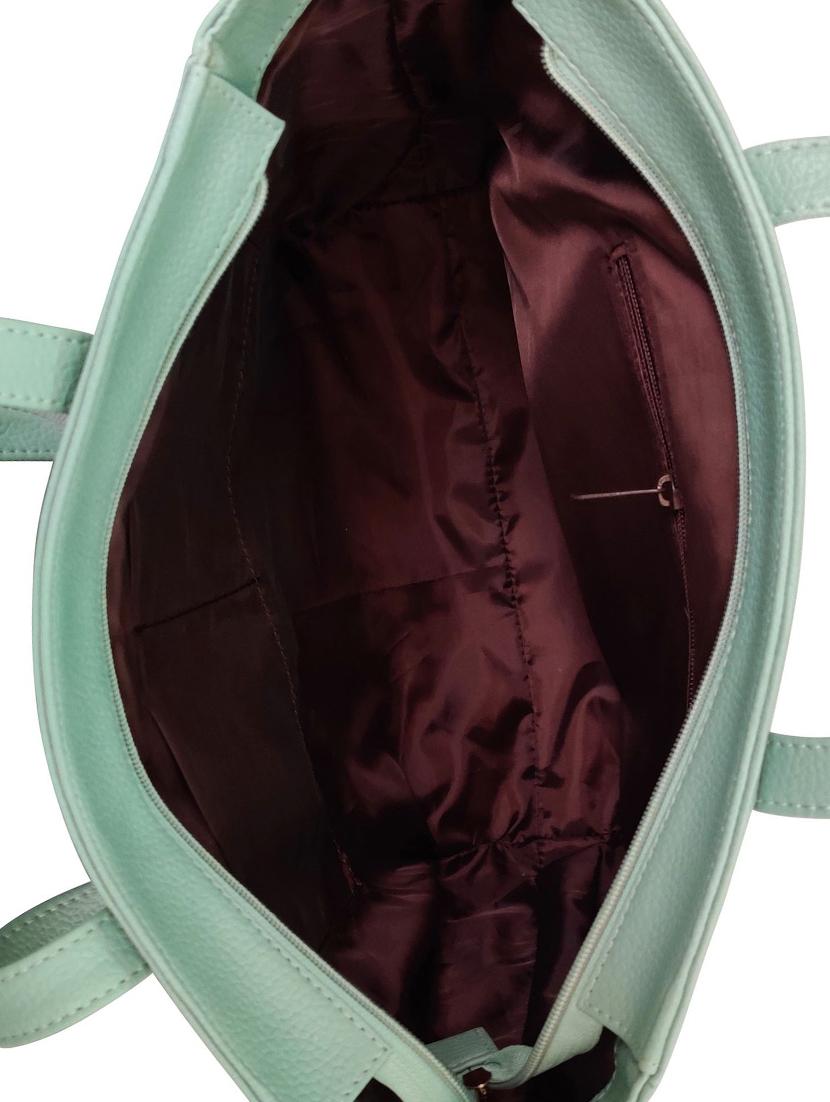 green leatherette (pu) handbag - 16370257 - Standard Image - 2