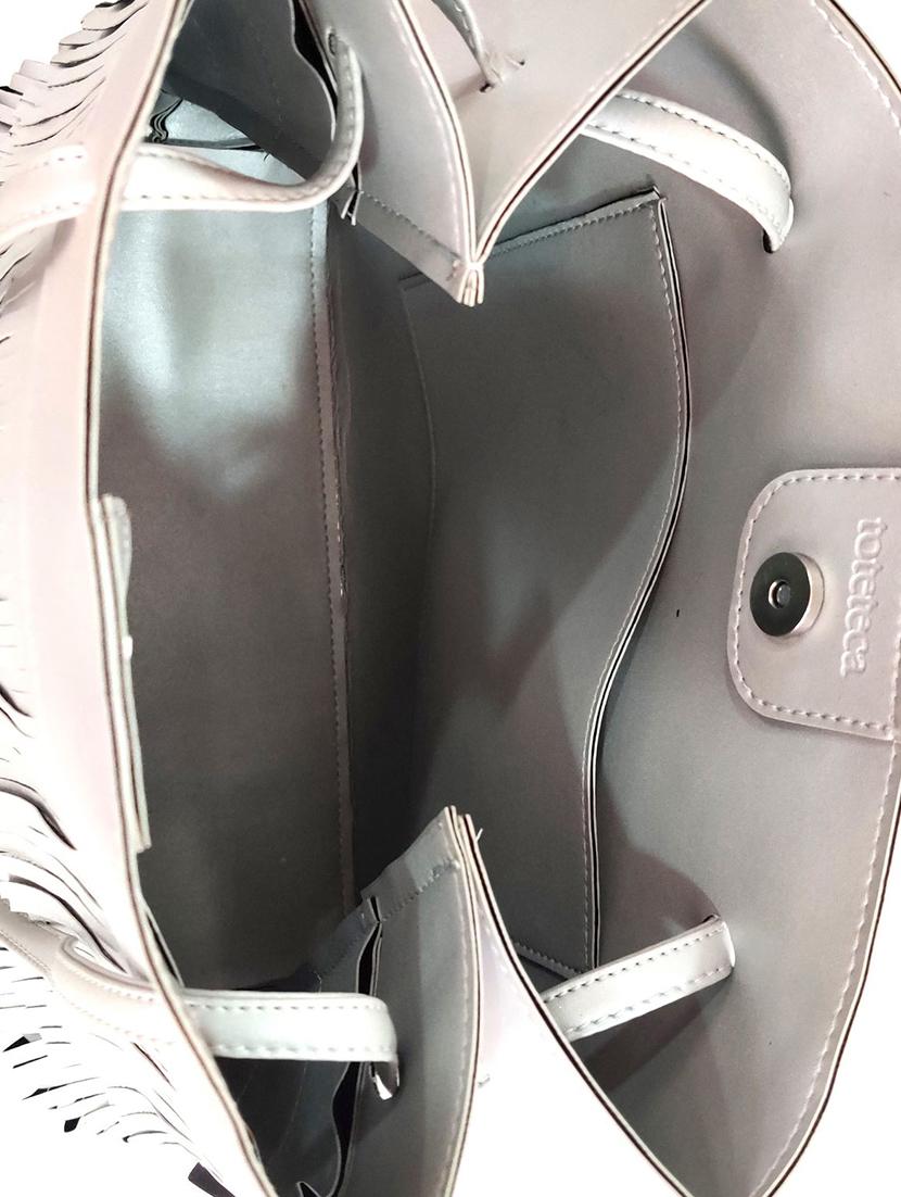 silver leatherette (pu) regular handbag combo - 16370271 - Standard Image - 2