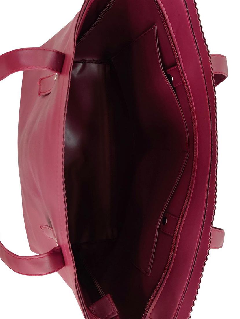 maroon leatherette (pu) regular handbag combo - 16370280 - Standard Image - 2