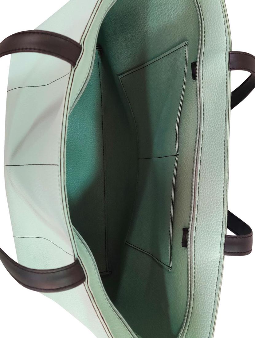 green leatherette (pu) regular handbag combo - 16370284 - Standard Image - 2