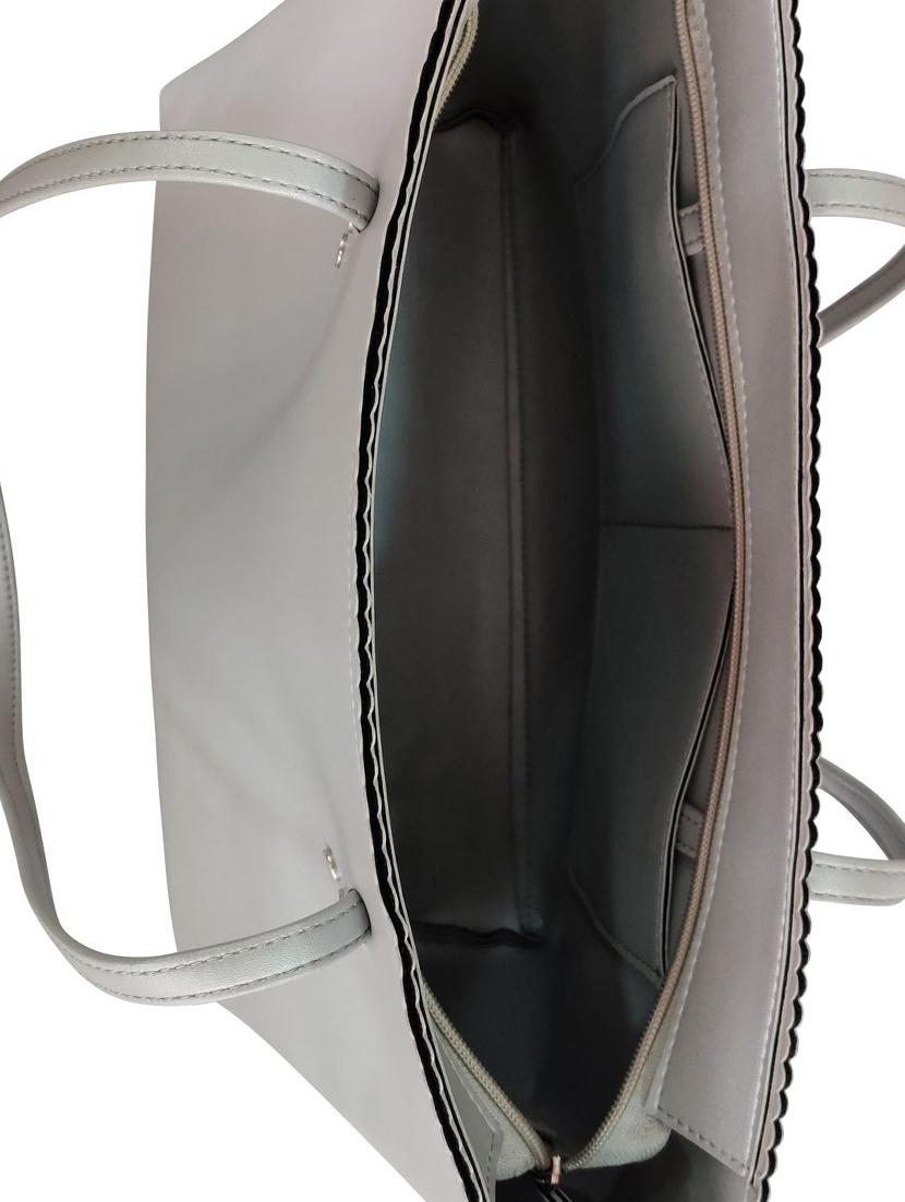 silver leatherette (pu) regular handbag combo - 16370285 - Standard Image - 2