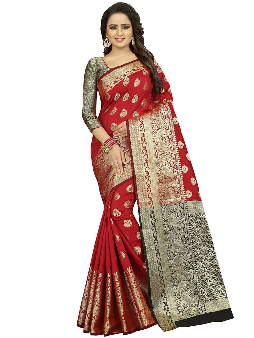 paisley banarasi saree with blouse