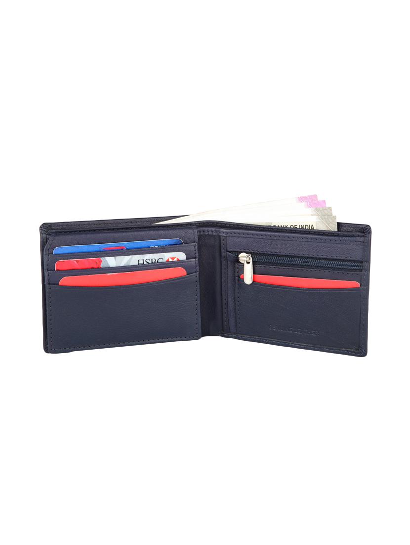 navy blue leather wallet - 16377069 - Standard Image - 2